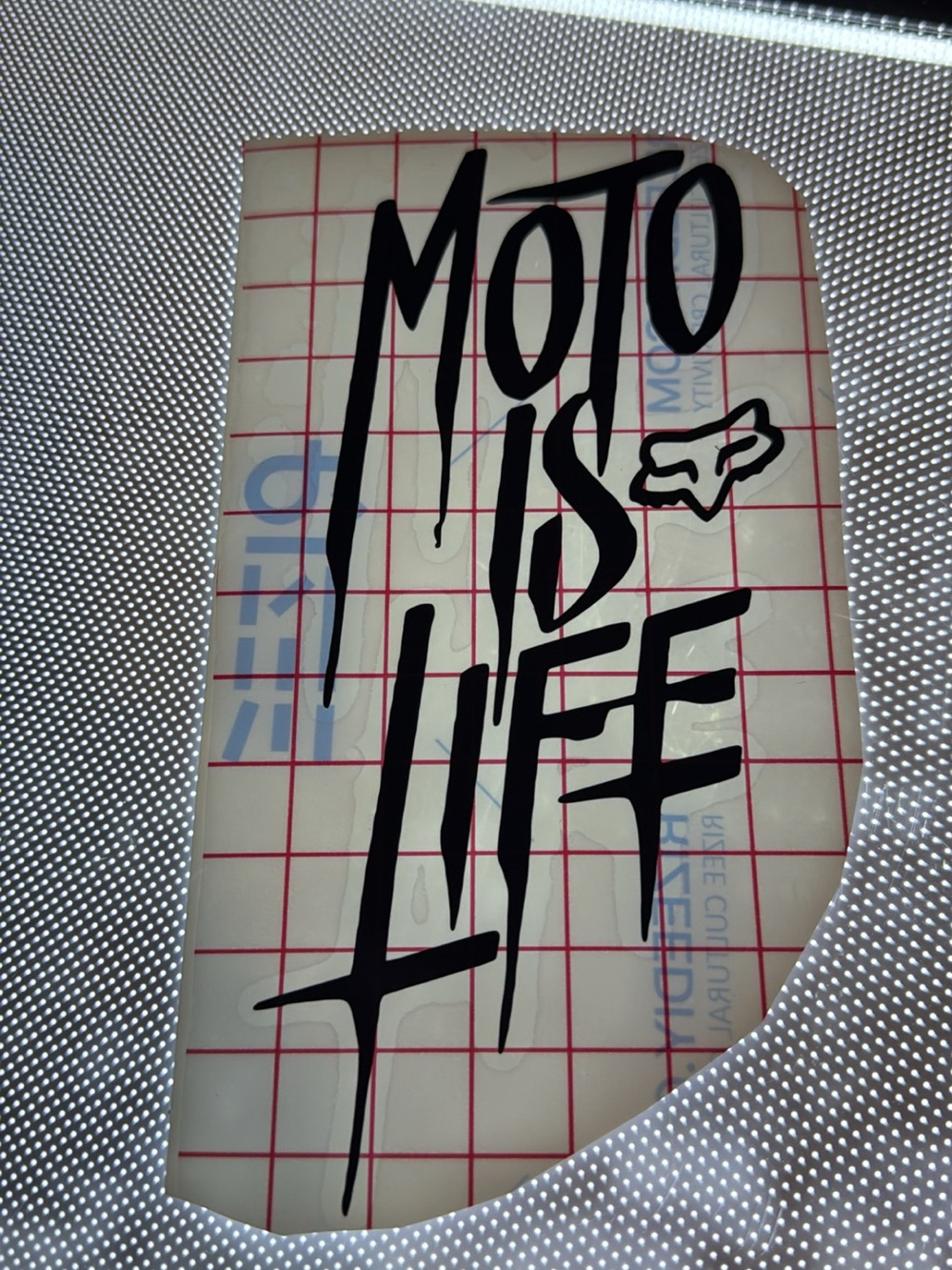 Fox White Short-Sleeve Tee with Black "Moto Is Life" Graphic